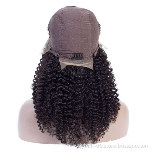 Eli Hot Selling Virgin Human Hair Kinky Curly Lace Wig Short Wig For Black Women